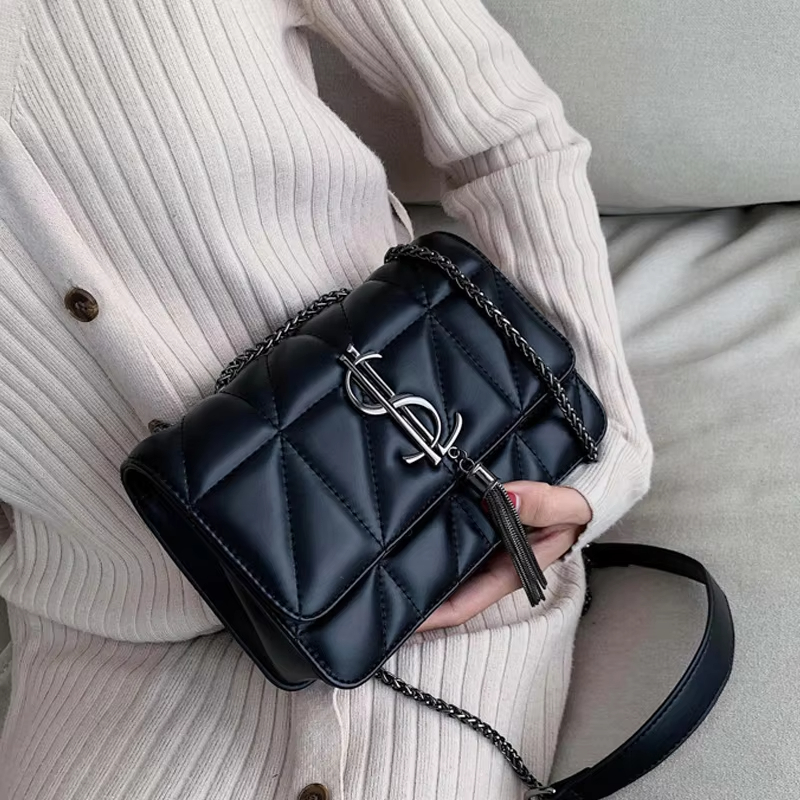 Luxury Quilted Bags - Luxury Handbag Fashion Simple Tassel Square