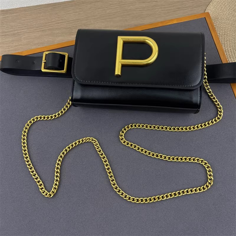 Women's Designer P Letter PU L - Belt Bag Leather Wide บทวิจารณ์และราคา