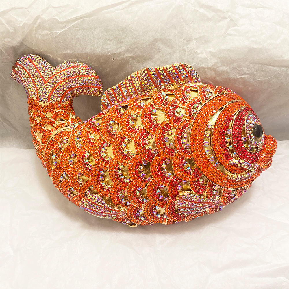 Red/Orange Fish Crystal Mini E - Luxury Bag Collection บทวิจารณ์และราคา