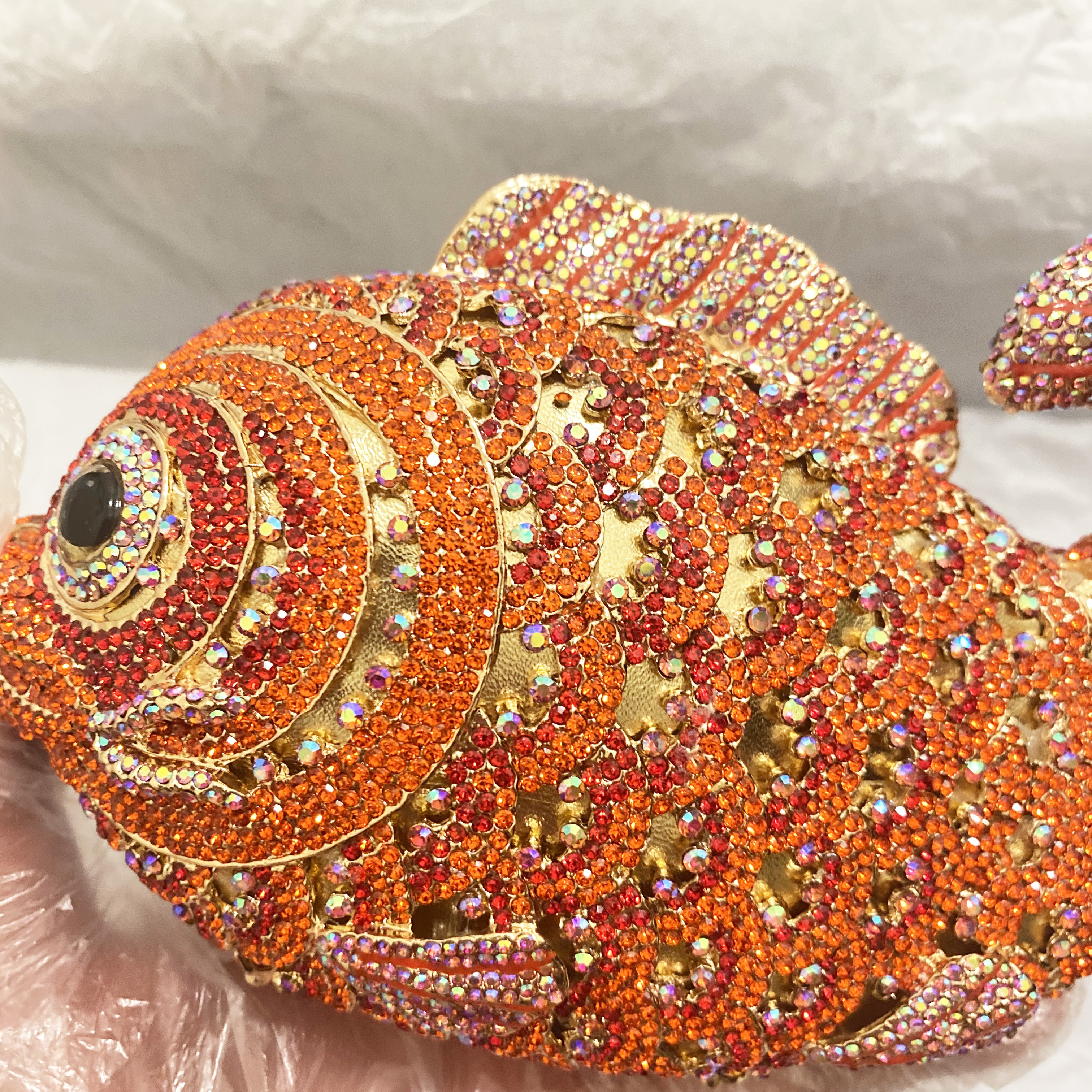 Red/Orange Fish Crystal Mini E - Luxury Bag Collection บทวิจารณ์และราคา