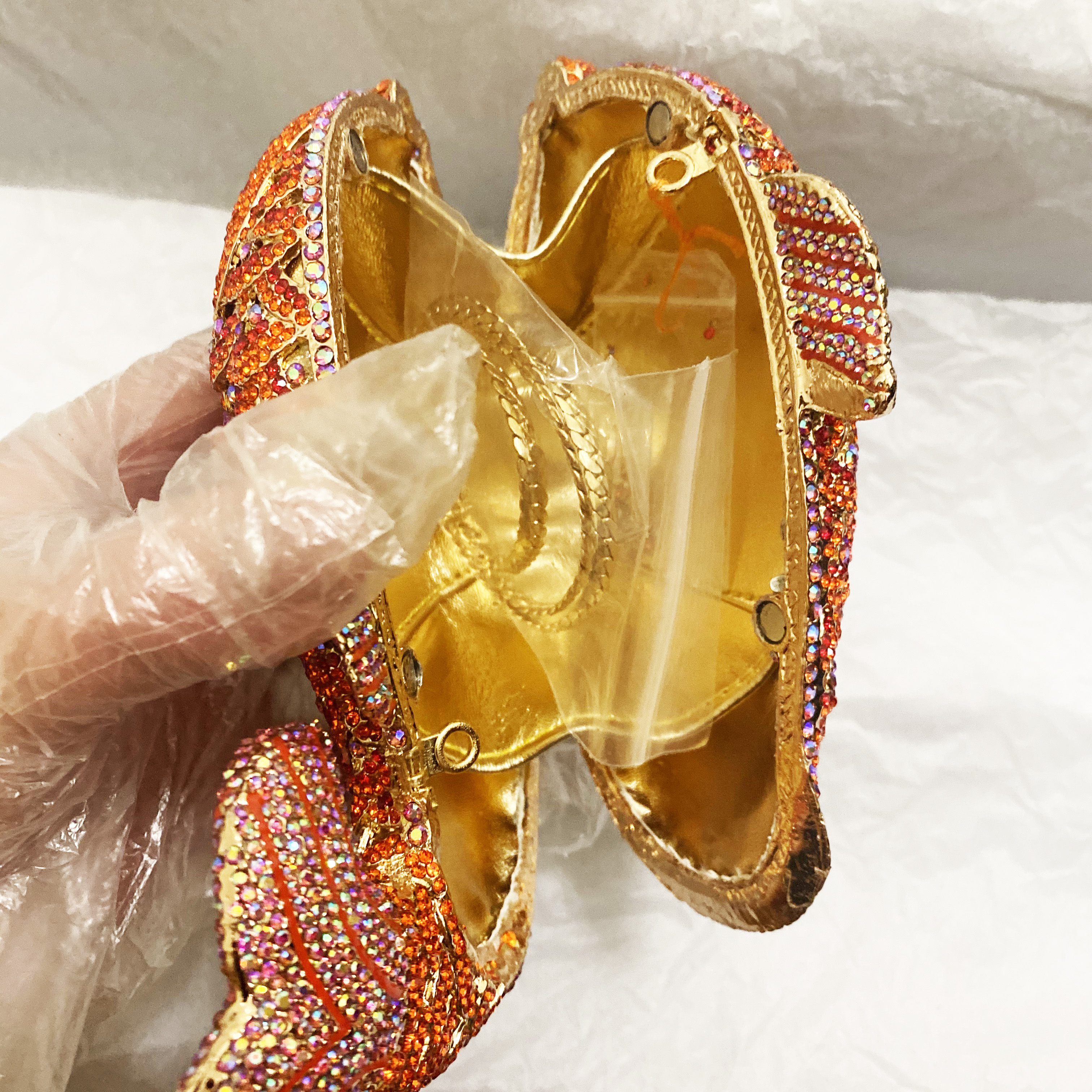 Red/Orange Fish Crystal Mini E - Luxury Bag Collection บทวิจารณ์และราคา