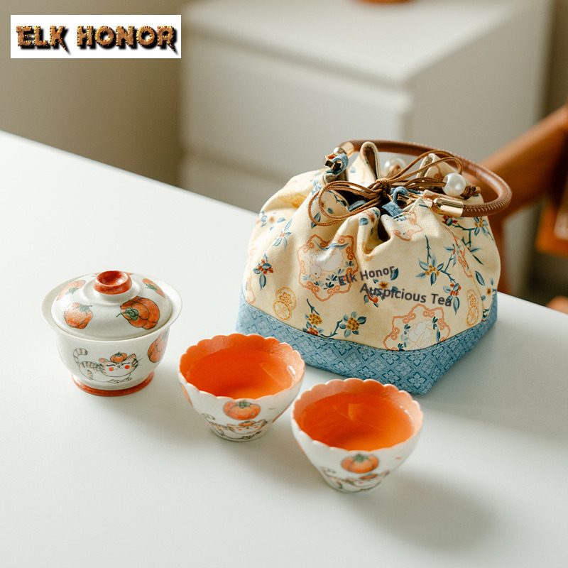 Hand-painted Persimmons Travel - Luxury Bags Hand Painted บทวิจารณ์และราคา