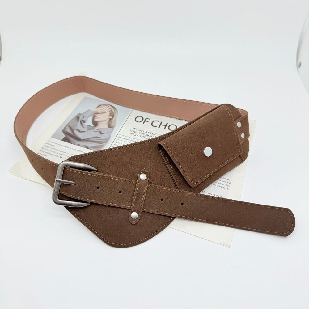 Fashion PU Pin Buckle Waistban - Belt Bag Leather Wide บทวิจารณ์และราคา