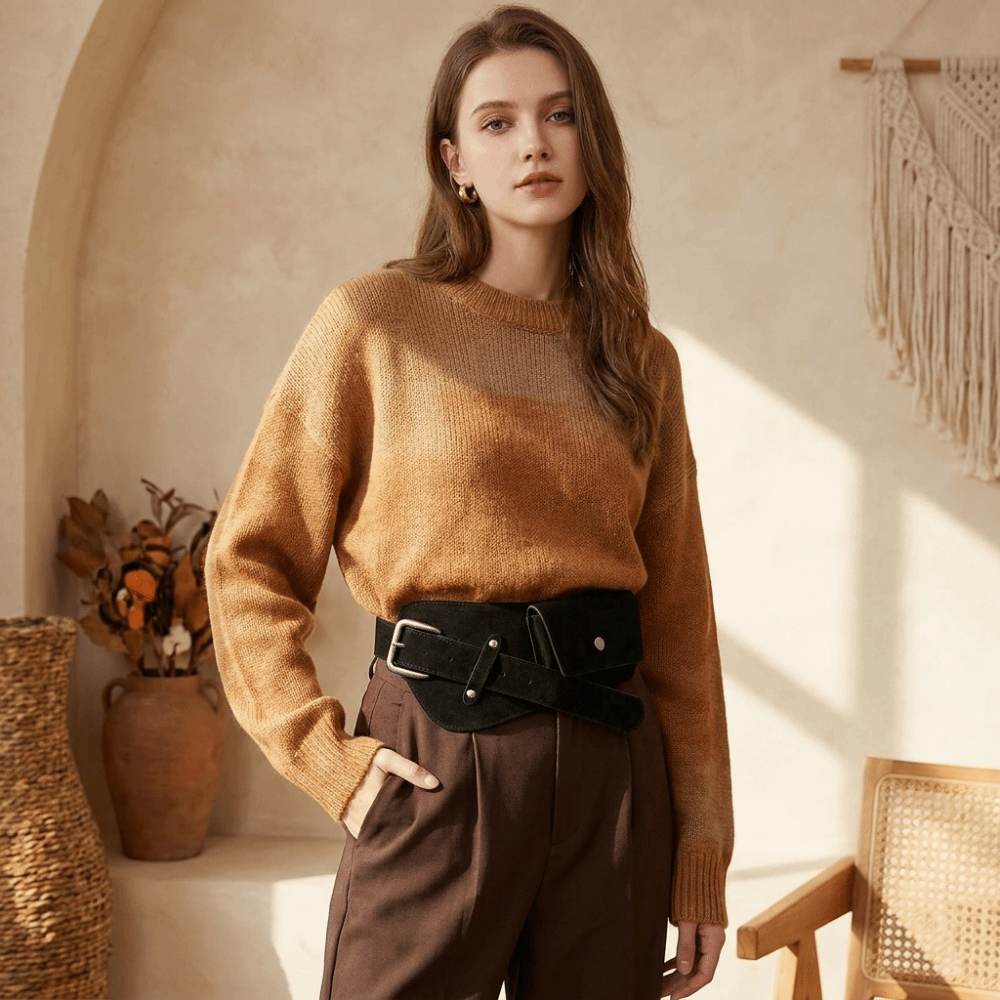 Vintage PU Pin Buckle Waistban - Belt Bag Leather Wide บทวิจารณ์และราคา