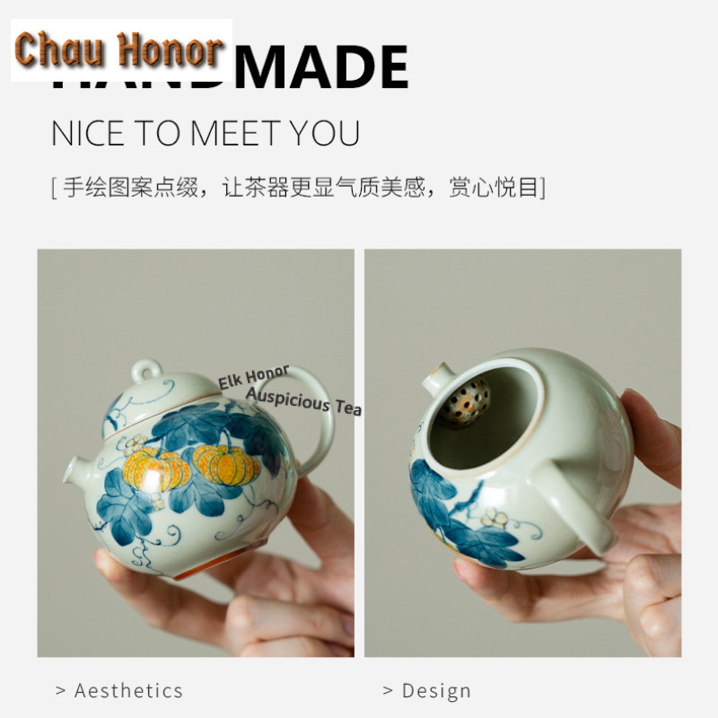 Hand-painted Pumpkin Travel Te - Luxury Bags Hand Painted บทวิจารณ์และราคา