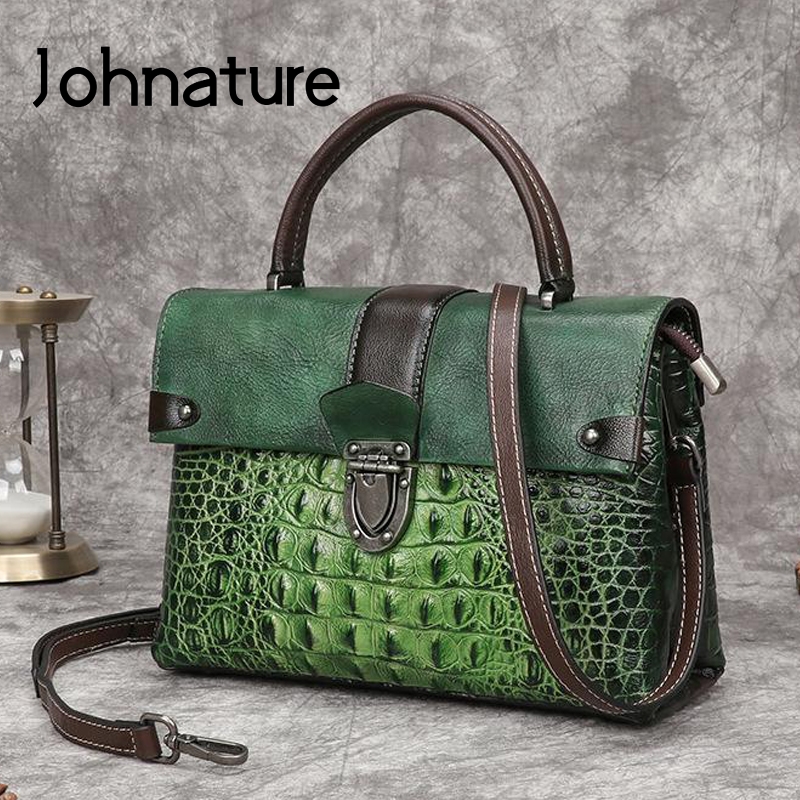 Johnature Retro Alligator Patt - Luxury Bags Hand Painted บทวิจารณ์และราคา