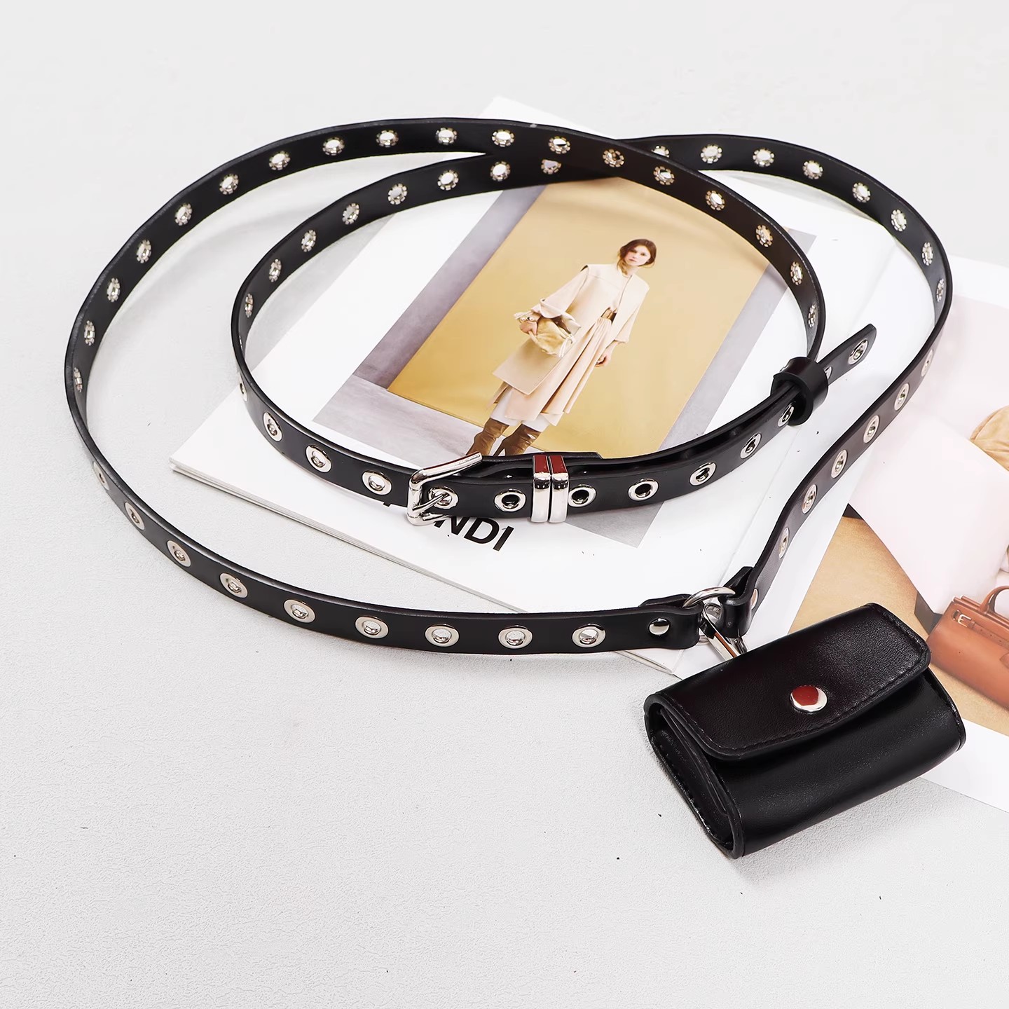 Women's Runway Fashion Genuine - Belt Bag Leather Wide บทวิจารณ์และราคา
