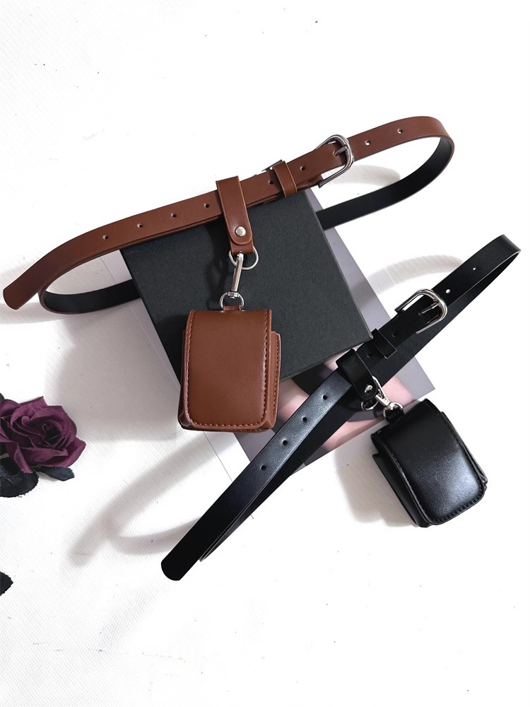 Women's Fashion PU Leather Bag - Belt Bag Leather Wide บทวิจารณ์และราคา