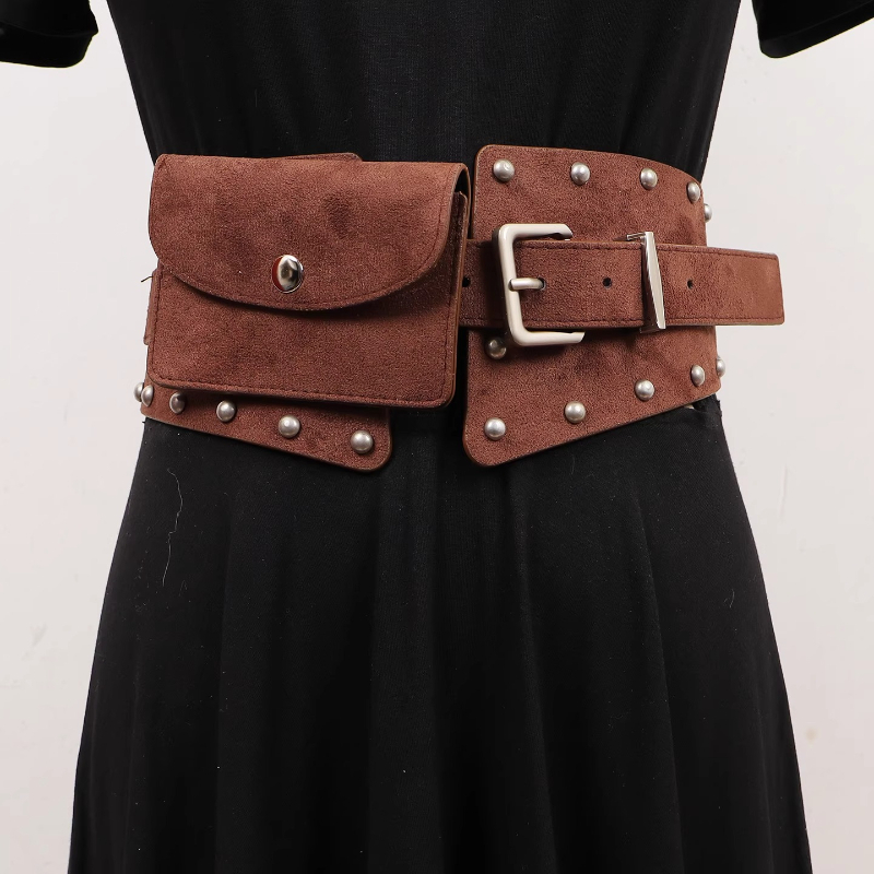 Fashion Style Suede Pu Leather - Belt Bag Leather Wide บทวิจารณ์และราคา