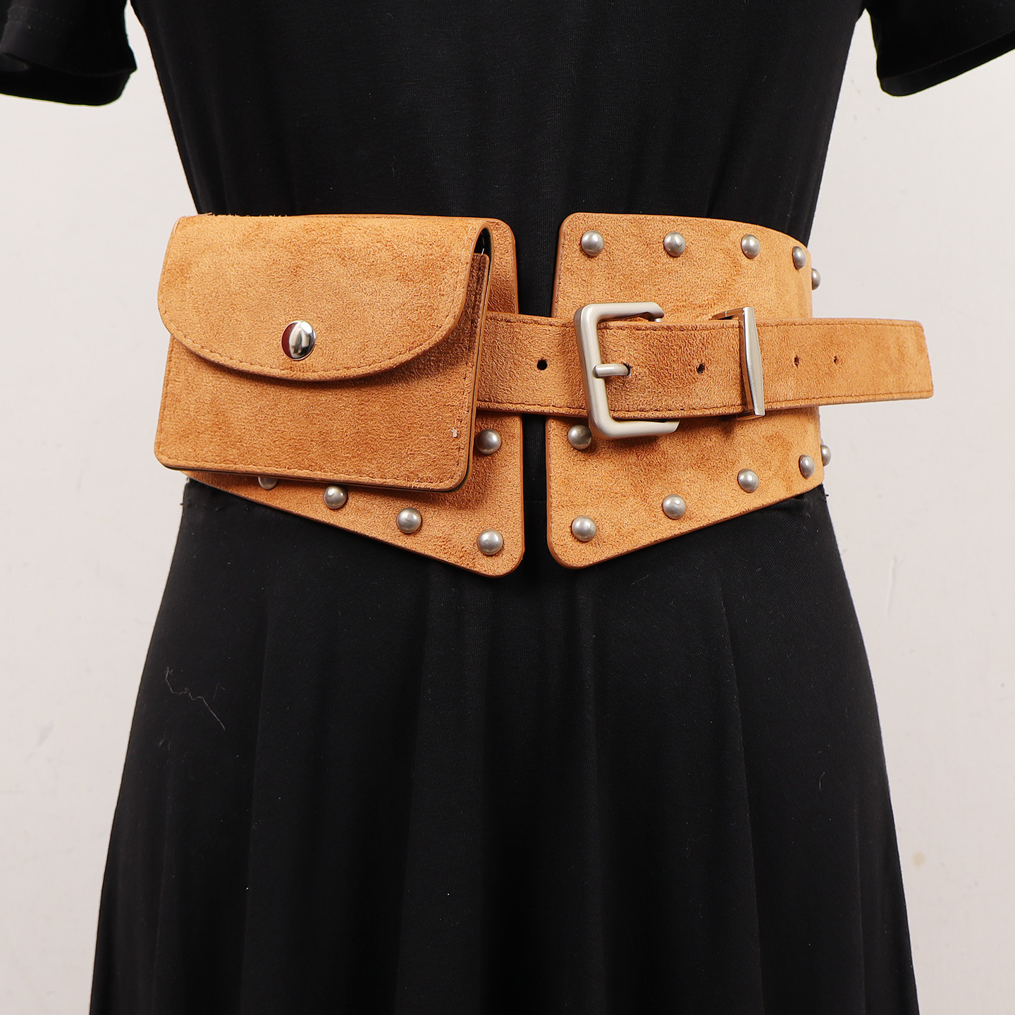 Fashion Style Suede Pu Leather - Belt Bag Leather Wide บทวิจารณ์และราคา