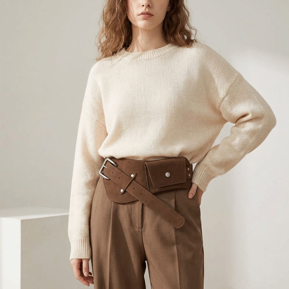 Fashion PU Pin Buckle Waistban - Belt Bag Leather Wide บทวิจารณ์และราคา