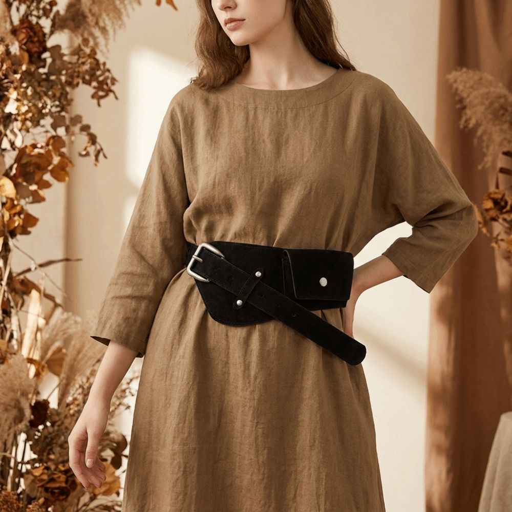 Fashion PU Pin Buckle Waistban - Belt Bag Leather Wide บทวิจารณ์และราคา