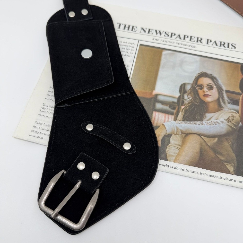 Fashion PU Pin Buckle Waistban - Belt Bag Leather Wide บทวิจารณ์และราคา